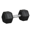 MANUBRIO DA 12.5 KG ESAGONALE SINGOLO CON IMPUGNATURA ZIGRINATA ANTISCIVOLO NERO