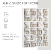MOBILE LIBRERIA IN LEGNO 24 SCOMPARTI 130.5 X 89 X 20 CM BIANCO