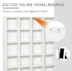 MOBILE LIBRERIA IN LEGNO 24 SCOMPARTI 130.5 X 89 X 20 CM BIANCO
