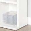 MOBILE LIBRERIA IN LEGNO 24 SCOMPARTI 130.5 X 89 X 20 CM BIANCO