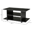 MOBILE PORTA TV IN LEGNO CON RUOTE 80 X 40 X 40 CM NERO 