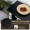 MOBILE PORTA TV IN LEGNO CON RUOTE 80 X 40 X 40 CM NERO 