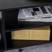 MOBILE PORTA TV IN LEGNO CON RUOTE 80 X 40 X 40 CM NERO 