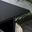 MOBILE PORTA TV IN LEGNO CON RUOTE 80 X 40 X 40 CM NERO 
