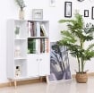 MOBILETTO LIBRERIA CON PIEDINI IN LEGNO DI PINO BIANCO 80 X 23.5 X 118CM