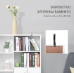 MOBILETTO LIBRERIA CON PIEDINI IN LEGNO DI PINO BIANCO 80 X 23.5 X 118CM