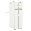MOBILETTO BAGNO CON CASSETTO E ARMADIETTO IN LEGNO 30X33X88CM BIANCO