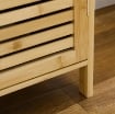 MOBILE SCARPIERA A 8 RIPIANI SU 3 LIVELLI CON MANIGLIE, IN BAMBÙ, 100X35X80 CM, COLOR LEGNO