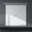 TELO PROIETTORE MOTORIZZATO DA 120" CON TELECOMANDO, IN PLASTICA E METALLO, 236.5X8X236.5 CM, BIANCO