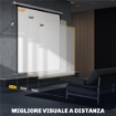 TELO PROIETTORE MOTORIZZATO DA 120" CON TELECOMANDO, IN PLASTICA E METALLO, 236.5X8X236.5 CM, BIANCO