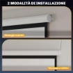 TELO PROIETTORE MOTORIZZATO DA 120" CON TELECOMANDO, IN PLASTICA E METALLO, 236.5X8X236.5 CM, BIANCO