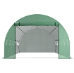 TELO PER SERRA IN PE CON 12 FINESTRE, PORTA AVVOLGIBILE E BORDI INTERRATI, 6X3X2 M, VERDE