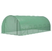 TELO PER SERRA IN PE CON 12 FINESTRE, PORTA AVVOLGIBILE E BORDI INTERRATI, 6X3X2 M, VERDE