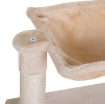 TORRE PER GATTI MAX 3.6KG CON AMACA E PALLINA APPESA, IN LEGNO E PELUCHE, 50X36X70 CM, BEIGE