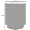 TAVOLINO MULTIUSO CON SECCHIELLO GHIACCIO E COPERCHIO IN CEMENTO E ACCIAIO INOX Ø 37.5X43.5 CM GRIGIO CHIARO