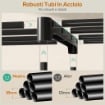 ARMADIO GUARDAROBA CON 2 ASTE E 4 RIPIANI, IN TESSUTO NON TESSUTO, PLASTICA E ACCIAIO, 142X43X185 CM, NERO