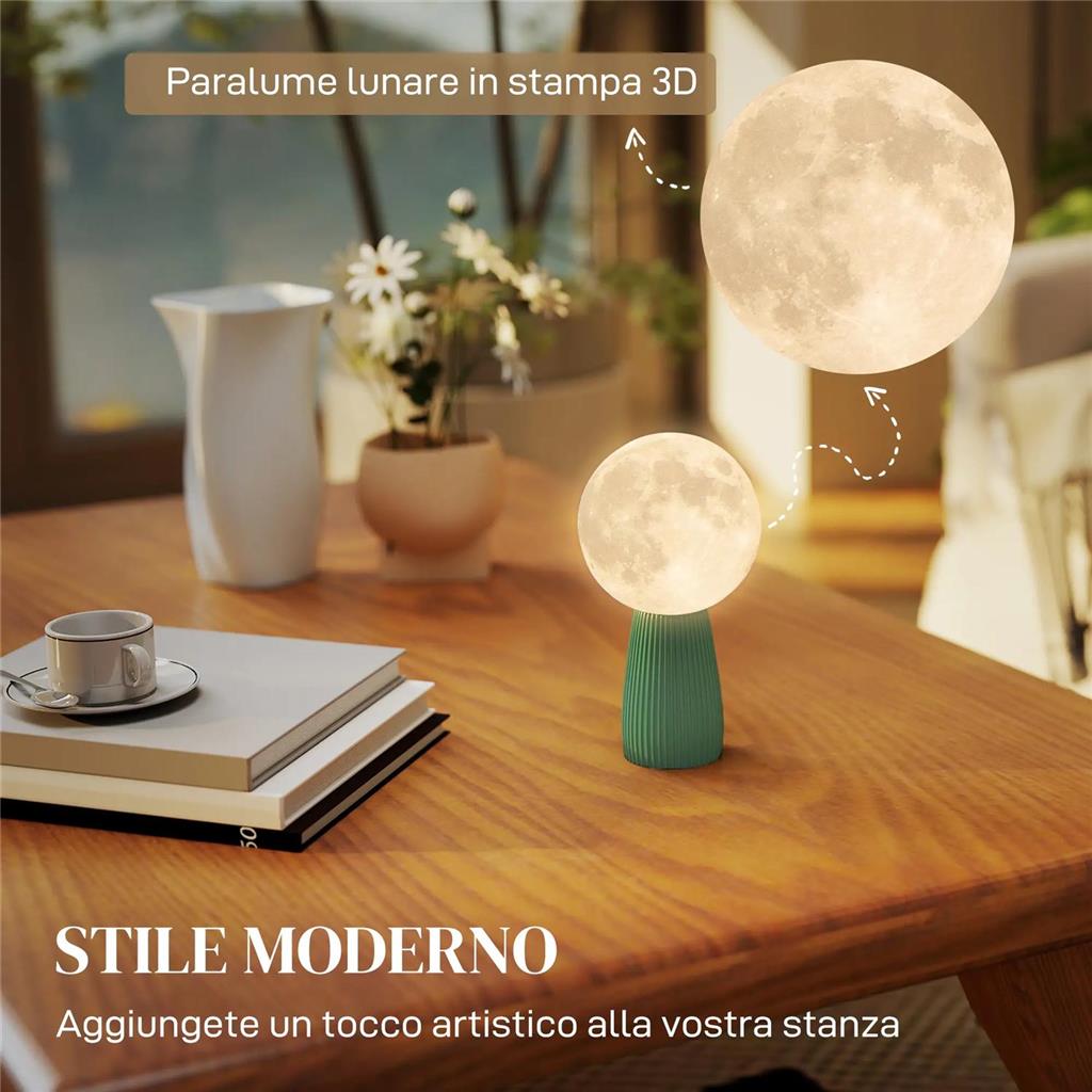 Lampada Da Tavolo A LED A Forma Di Luna In Metallo | Catena Luminosa Per Decorazione Ramadan O Camera Da Letto, A Batteria