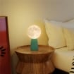 LAMPADA DA TAVOLO A FORMA DI LUNA E 3 COLORI CON 10 LUMINOSITÓ, IN ABS, Ï15X28 CM, BIANCO E VERDE SCURO