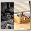 ORGANIZER DA SCRIVANIA IN BAMB¨ CON 2 CASSETTI E 7 SCOMPARTI PORTAOGGETTI, 33X20.5X15.5 CM