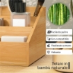 ORGANIZER DA SCRIVANIA IN BAMB¨ CON 2 CASSETTI E 7 SCOMPARTI PORTAOGGETTI, 33X20.5X15.5 CM