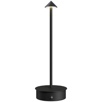 LAMPADA DA TAVOLO TOUCH RICARICABILE CON USB, REGOLABILE 3000K/4500K/6500K, AUTONOMIA 4-8 ORE, NERO