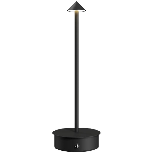 LAMPADA DA TAVOLO TOUCH RICARICABILE CON USB, REGOLABILE 3000K/4500K/6500K, AUTONOMIA 4-8 ORE, NERO