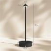 LAMPADA DA TAVOLO TOUCH RICARICABILE CON USB, REGOLABILE 3000K/4500K/6500K, AUTONOMIA 4-8 ORE, NERO