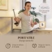 LAMPADA DA TAVOLO TOUCH RICARICABILE CON USB, REGOLABILE 3000K/4500K/6500K, AUTONOMIA 4-8 ORE, NERO