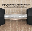 SET DI 2 MANUBRI DA 6 KG ESAGONALI CON PRESA ANTISCIVOLO E RIVESTIMENTO IN GOMMA, NERO