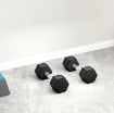 SET DI 2 MANUBRI DA 6 KG ESAGONALI CON PRESA ANTISCIVOLO E RIVESTIMENTO IN GOMMA, NERO