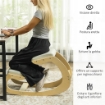 SEDIA ERGONOMICA CPN INGINOCCHIATOIO + MOVIMENTO A DONDOLO, IN TESSUTO EFFETTO LINO E LEGNO DI BETULLA, 55X85X55 CM, CREMA