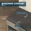 SCARPIERA SALVASPAZIO IMBOTTITA A 3 RIPIANI APERTI CON SPAZIO A SCOMPARSA, IN LEGNO, 80X30X45 CM, NERO E GRIGIO