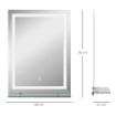 SPECCHIO PER BAGNO A LUCI LED A 3 COLORI REGOLABILI CON MENSOLA IN VETRO 50X12X70 CM ARGENTO
