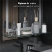 SPECCHIO PER BAGNO A LUCI LED A 3 COLORI REGOLABILI CON MENSOLA IN VETRO 50X12X70 CM ARGENTO
