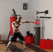 SPEED BAG A PARETE PER BOXE E MMA AD ALTEZZA REGOLABILE CON ASTA ACCIAIO E PU 79X72X20 CM ROSSO