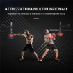 SPEED BAG A PARETE PER BOXE E MMA AD ALTEZZA REGOLABILE CON ASTA ACCIAIO E PU 79X72X20 CM ROSSO