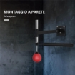 SPEED BAG A PARETE PER BOXE E MMA AD ALTEZZA REGOLABILE CON ASTA ACCIAIO E PU 79X72X20 CM ROSSO