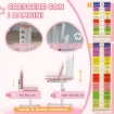 SET SCRIVANIA E SEDIA PER BAMBINI REGOLABILI BANCO SCUOLA CON PIANO INCLINABILE CASSETTO SCAFFALE ROSA