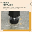 SET TAVOLO ALTO 2 SGABELLI E SCAFFALE STILE INDUSTRIALE METALLO E LEGNO