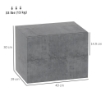 SET DI 2 COMODINI SOSPESI CON 2 CASSETTI MODERNI E SALVASPAZIO 40X29X30 CM GRIGIO CEMENTO