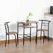 SET DA PRANZO CON TAVOLO E 2 SEDIE MARRONE E NERO