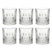 SET 6 BICCHIERI OLD STYLE IN VETRO PER APERITIVO, COCKTAIL 300 ML 8X9H CM