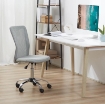 SEDIA DA UFFICIO ERGONOMICA SENZA BRACCIOLI IN TESSUTO A RETE, ALTEZZA REGOLABILE E 5 RUOTE, GRIGIO