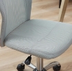 SEDIA DA UFFICIO ERGONOMICA SENZA BRACCIOLI IN TESSUTO A RETE, ALTEZZA REGOLABILE E 5 RUOTE, GRIGIO