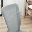 SEDIA DA UFFICIO ERGONOMICA SENZA BRACCIOLI IN TESSUTO A RETE, ALTEZZA REGOLABILE E 5 RUOTE, GRIGIO