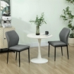 SET 2 SEDIE DA PRANZO IMBOTTITE IN VELLUTO CON SCHIENALE ERGONOMICO SENZA BRACCIOLI GRIGIO