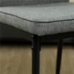 SET 2 SEDIE DA PRANZO IMBOTTITE IN VELLUTO CON SCHIENALE ERGONOMICO SENZA BRACCIOLI GRIGIO