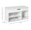 SCARPIERA A PANCA RIBALTABILE DA INGRESSO 80 X 30 X 47 CM BIANCO