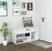 SCARPIERA A PANCA RIBALTABILE DA INGRESSO 80 X 30 X 47 CM BIANCO