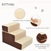 SCALETTA PER CANI 3 MORBIDI GRADINI RIMOVIBILI E ANTISCIVOLO 54 X 40 X 39 CM